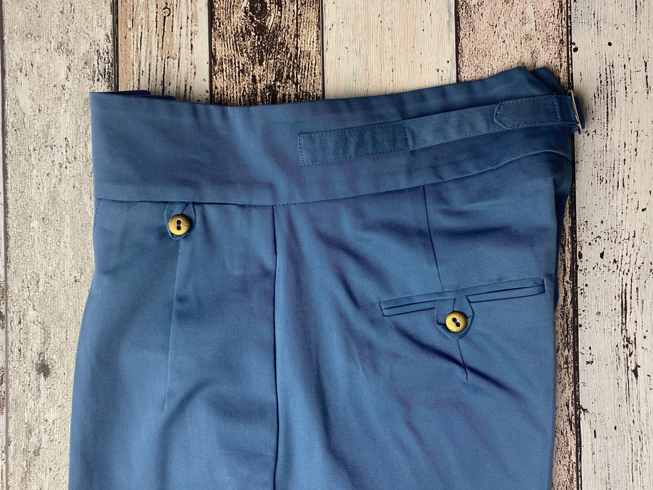 1930s high rise trousers, vintage style sport trousers, cRAF blue 1930s ...